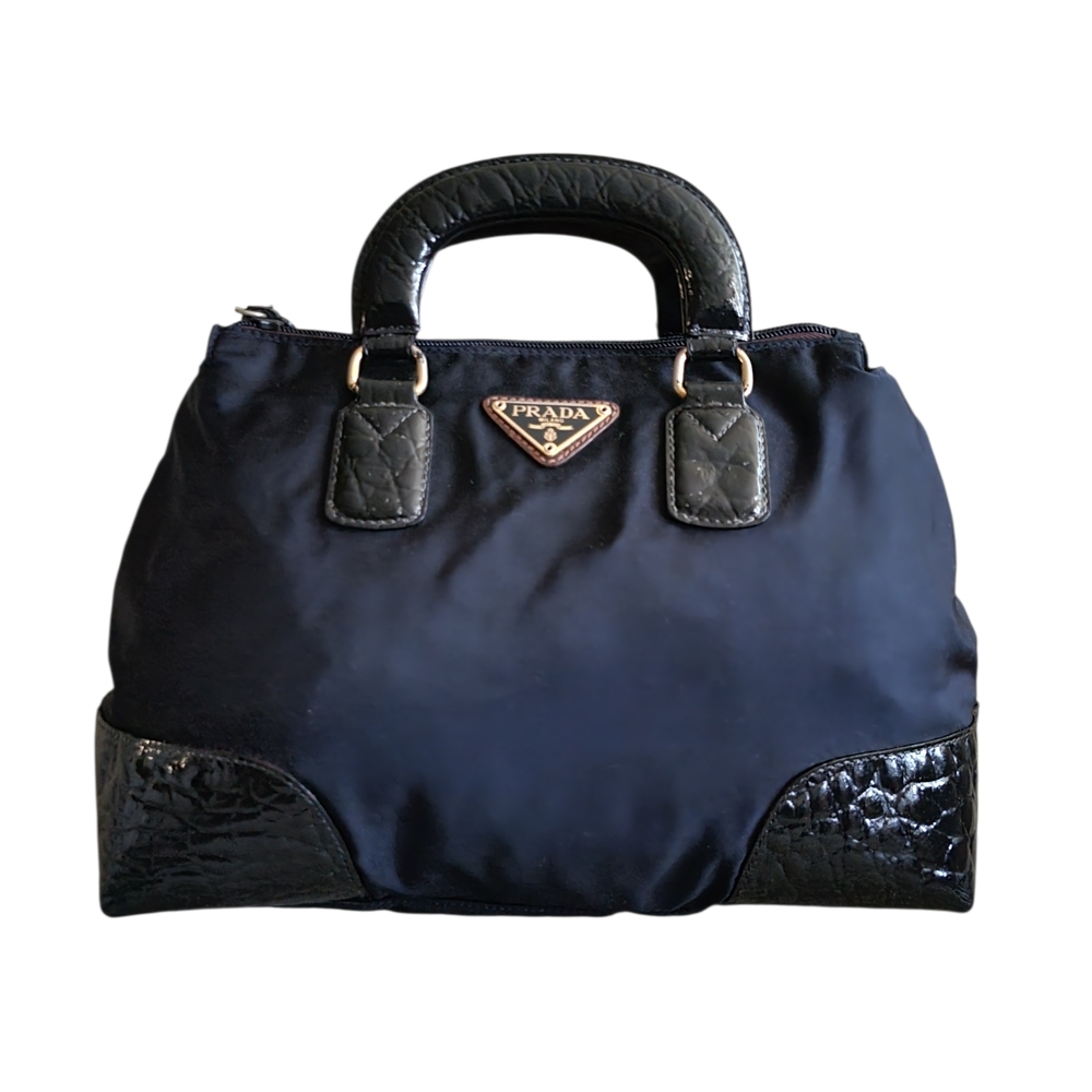 Prada Navy and Black Women's Satchel